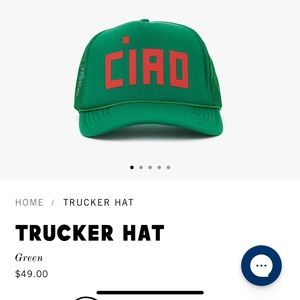 Clare V Trucker Hat (Green Ciao)